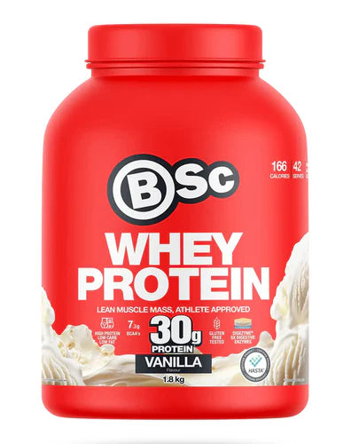 BSC Supplements whey packaging

