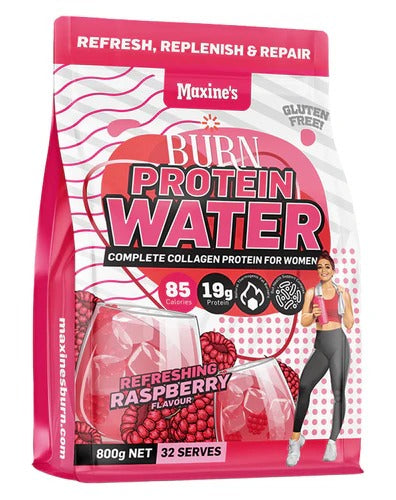 Burn Protein Water by MAXINE'S label close-up