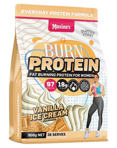 Burn Protein by MAXINE'S label close-up