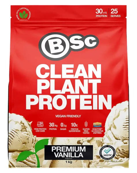 Clean Plant Protein by BSc Supplements jar front view