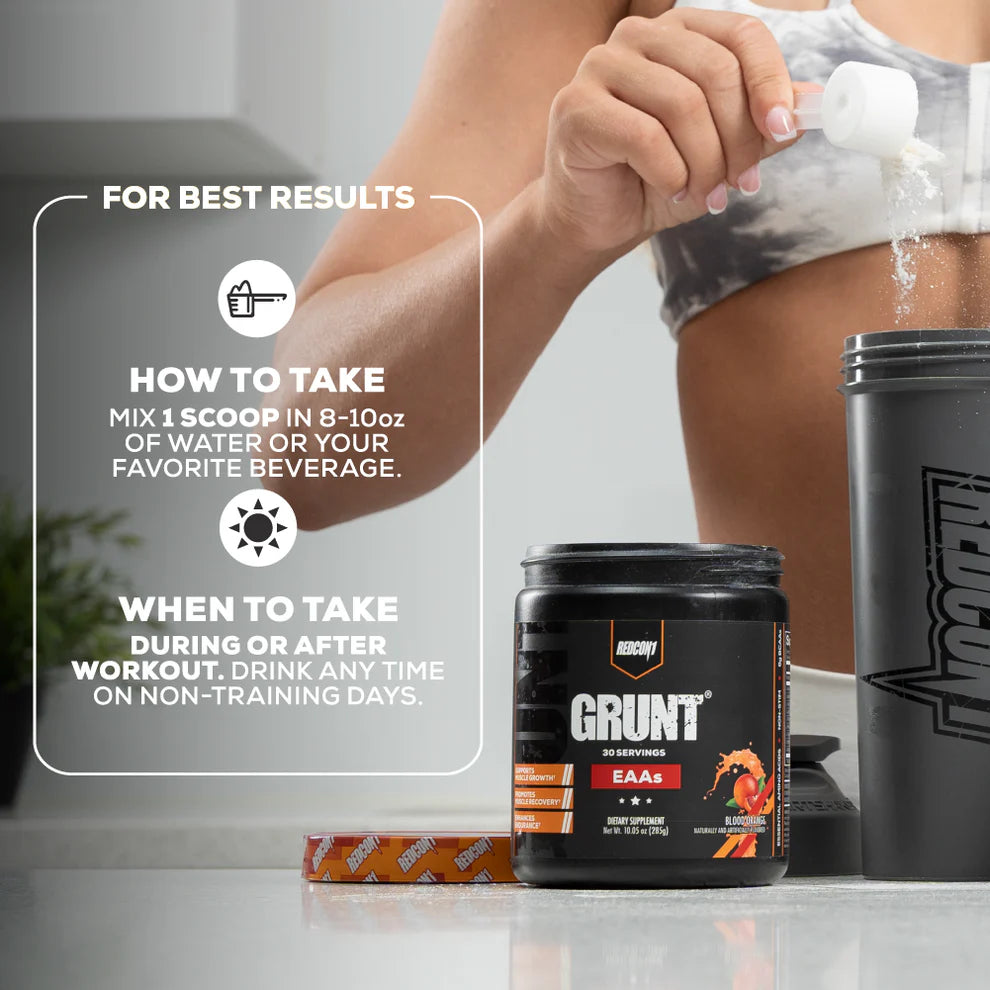 GRUNT by Redcon1 jar front view with powder visible