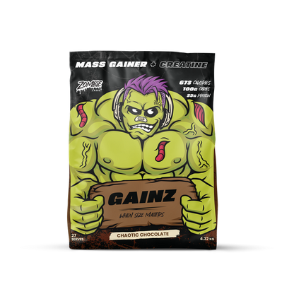 Gainz Protein Powder by ZOMBIE Tub Close-Up