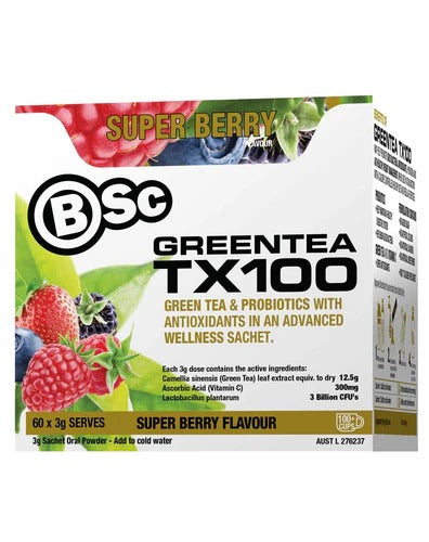 Green Tea TX100 by BSc Supplements bottle front view