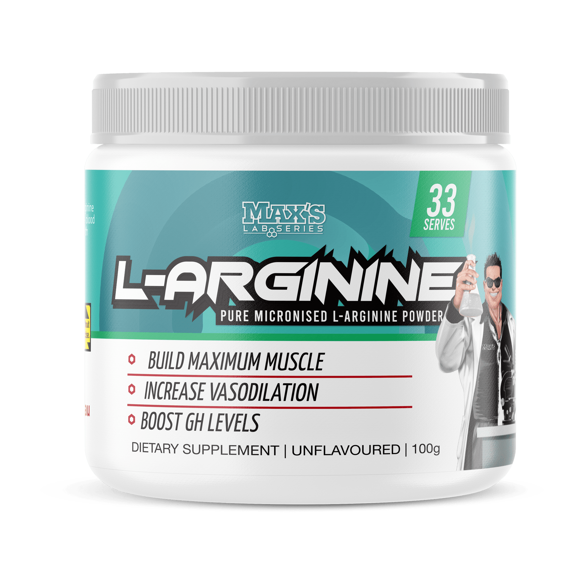 L-Arginine by Max's Lab Series — front label view