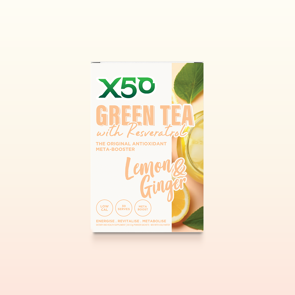 Lemon & Ginger Green Tea by X50Lifestyle close-up of powder texture