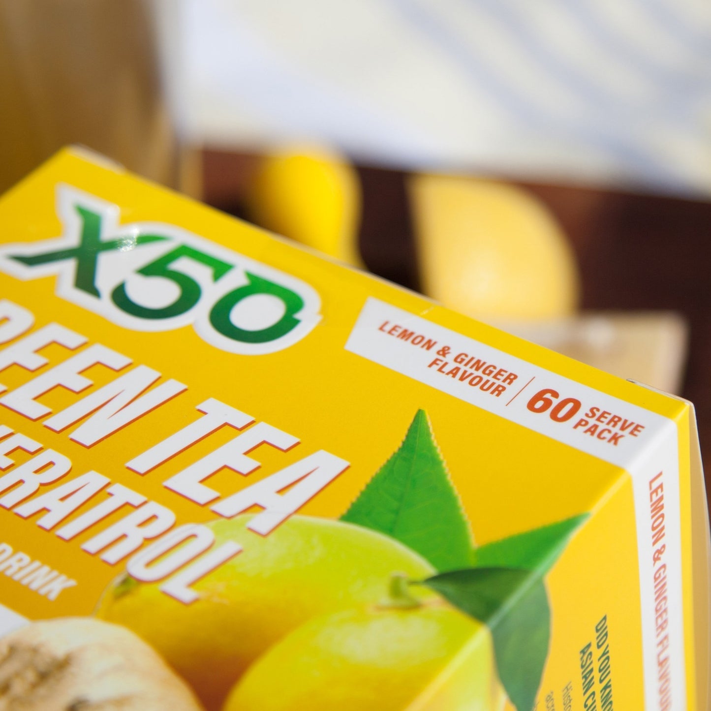 Lemon & Ginger Green Tea by X50Lifestyle tea with fresh ginger slices