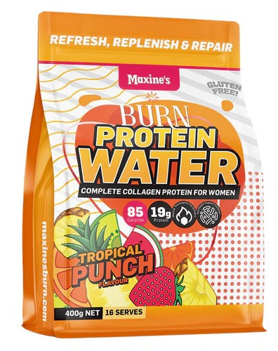 MAXINE'S Burn Protein Water drink close-up