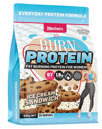 MAXINE'S Burn Protein packaging detail