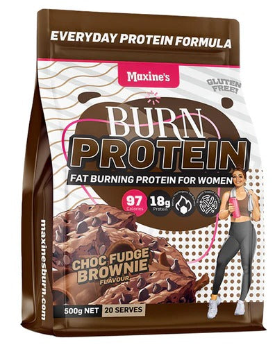 MAXINE'S Burn Protein supplement close-up