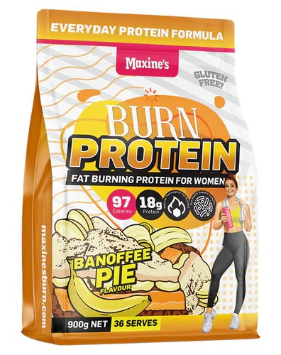 MAXINE'S Burn Protein tub angled display