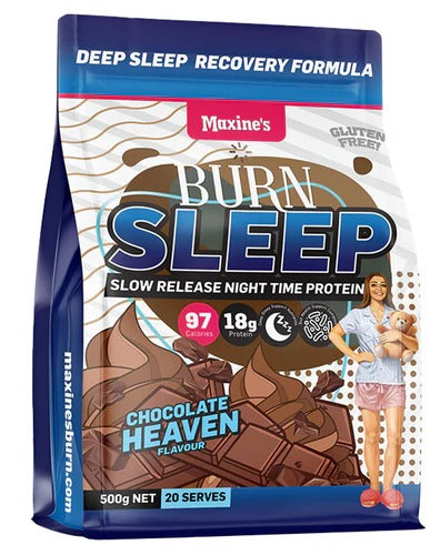 MAXINE'S Burn Sleep Protein nighttime formula close-up