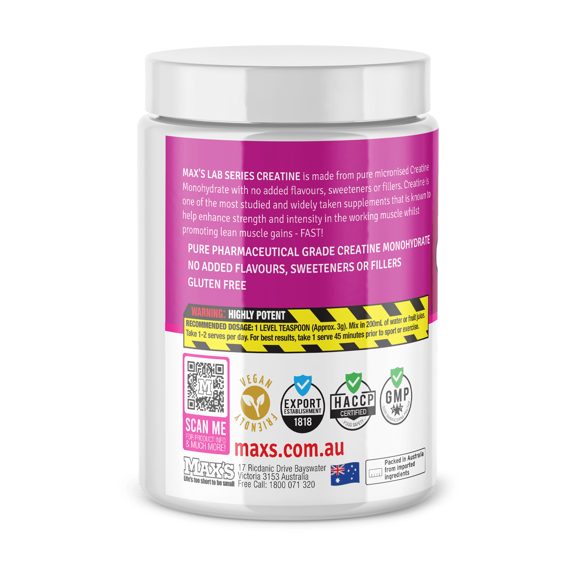 Max's Creatine Monohydrate