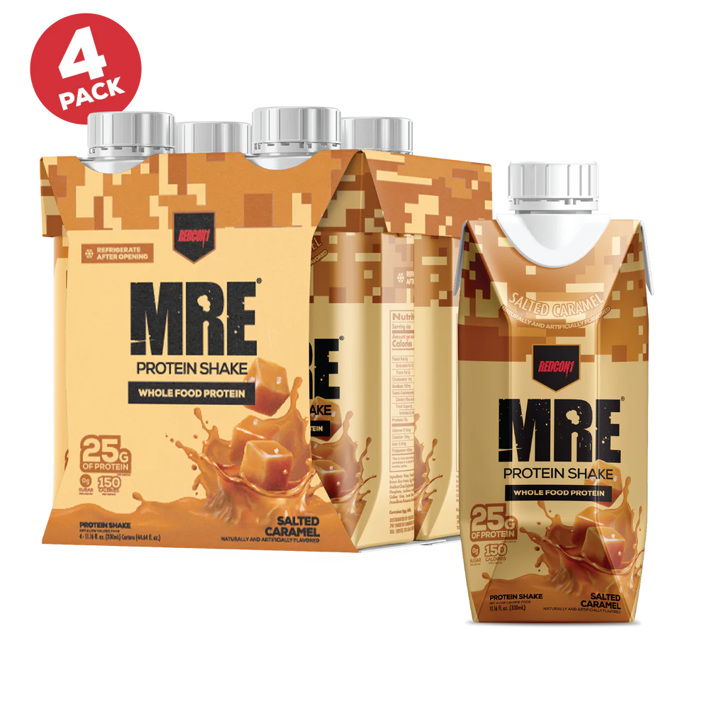 MRE Protein Shake by Redcon1 bottle with shaker