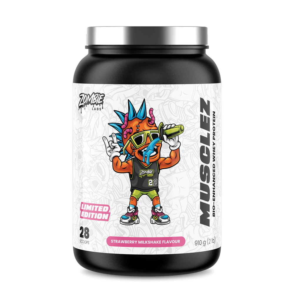 MUSCLEZ Whey Protein by ZOMBIE Tub Close-Up
