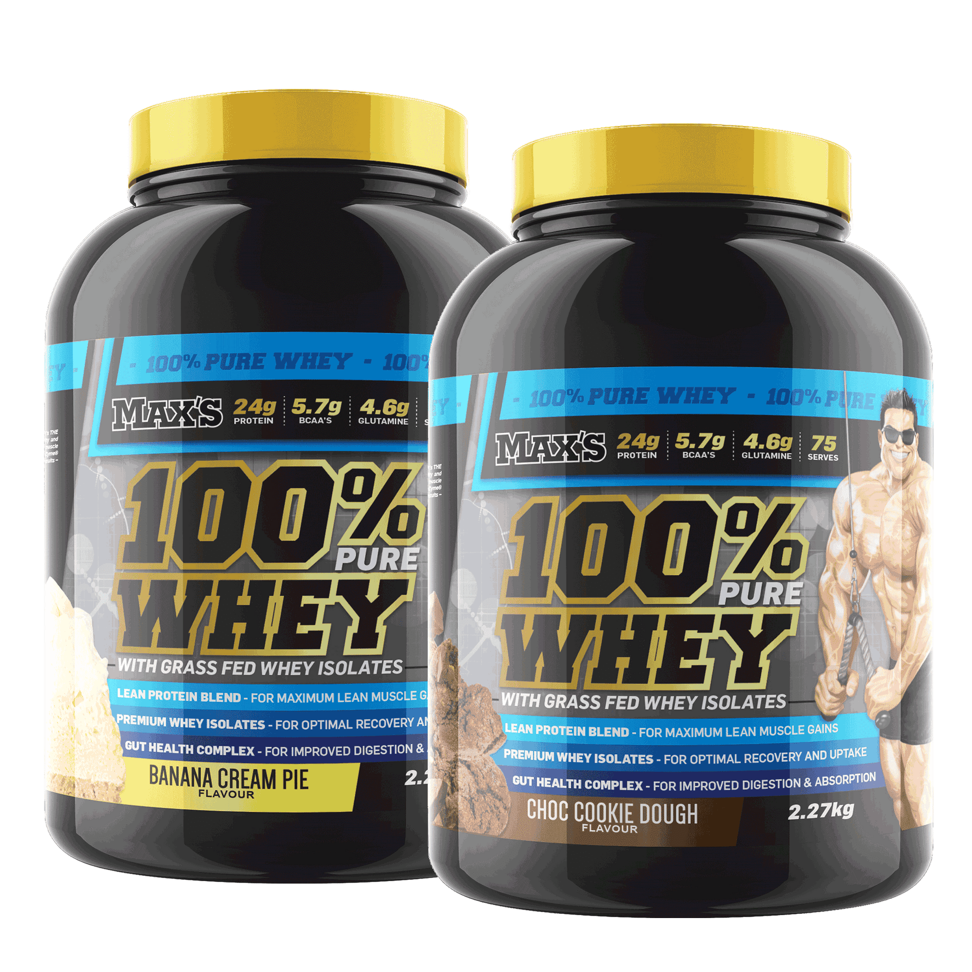 Max's 100% Pure Whey Protein Twin Pack