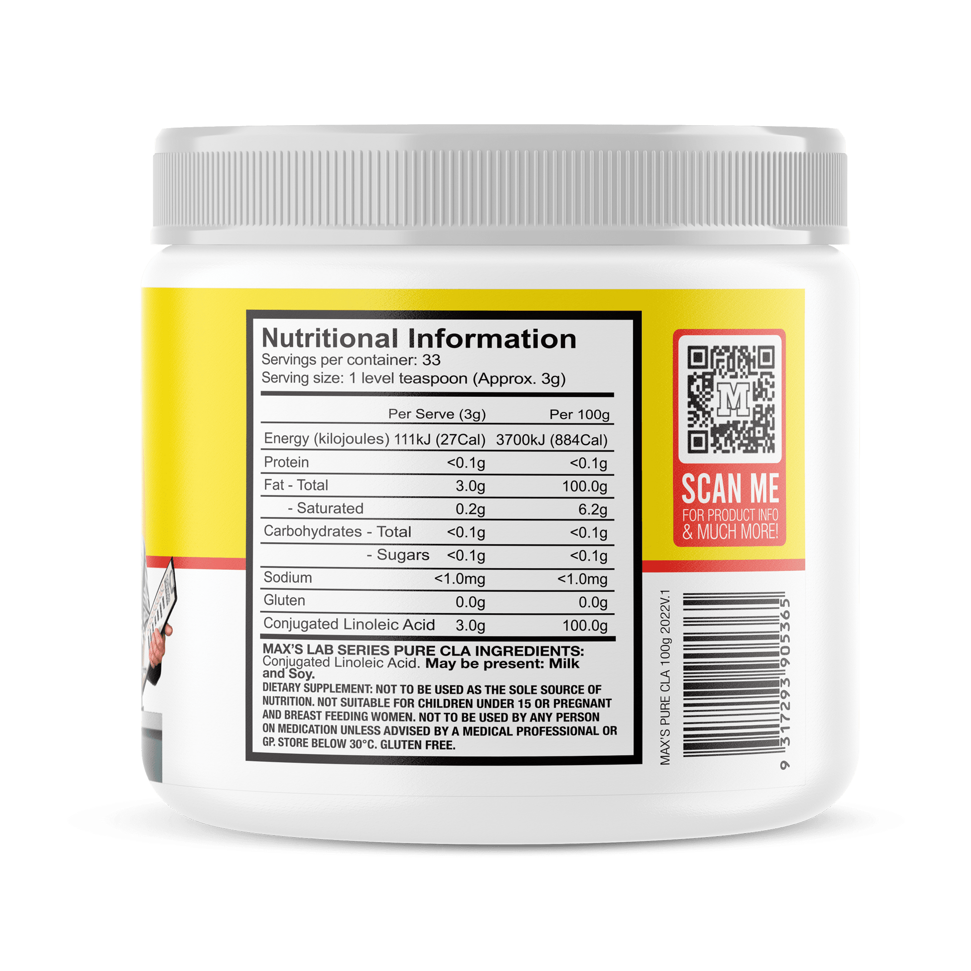 Max's Lab Series Pure CLA — lean muscle builder and fat-burning support