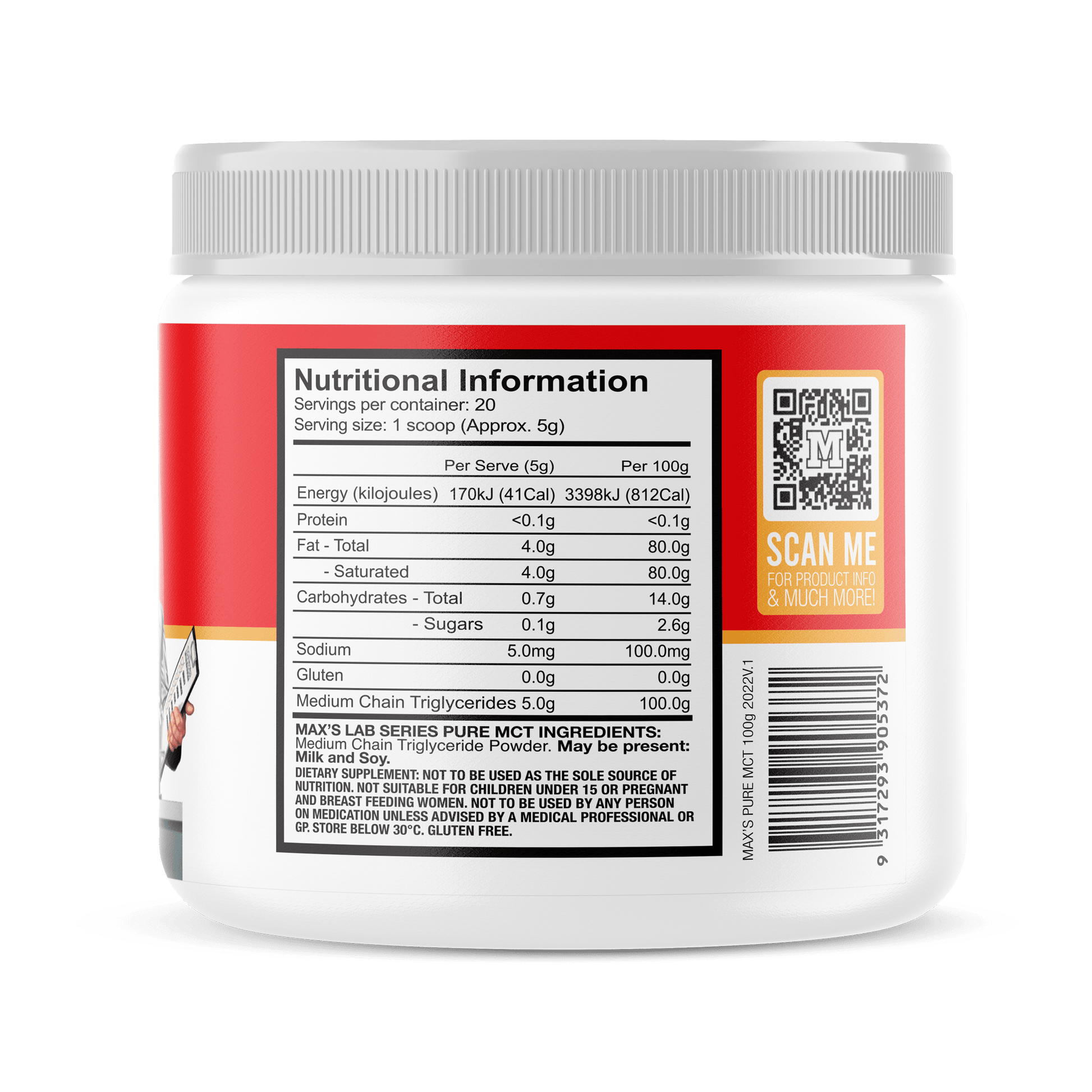 Max's Lab Series Pure MCT — premium thermogenic energy and fat fuel