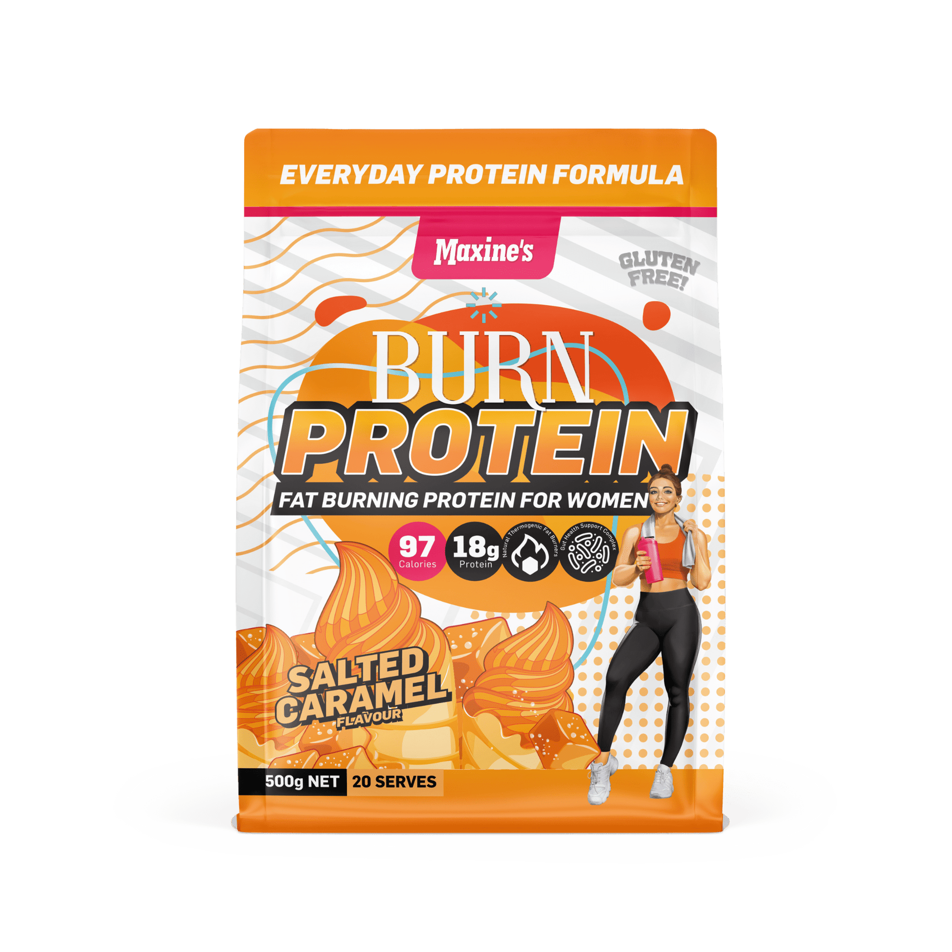 Maxine’s BURN Protein lean muscle supplement