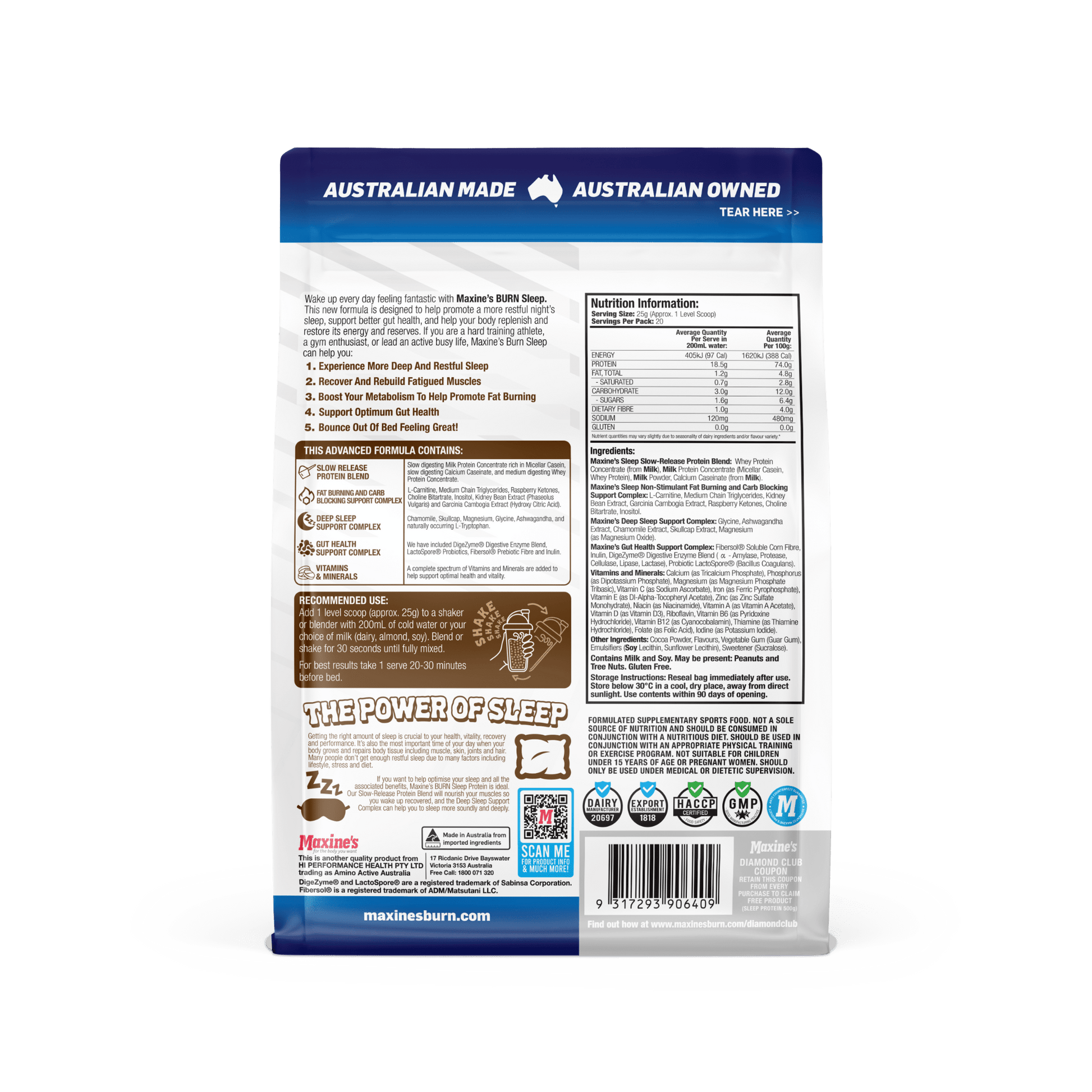 Maxine’s Night Recovery Protein