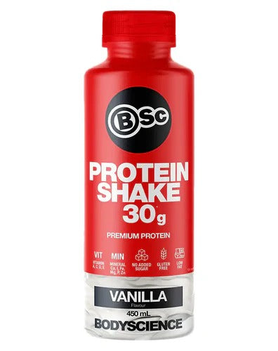 Premium Protein Shake label by BSc Supplements side view
