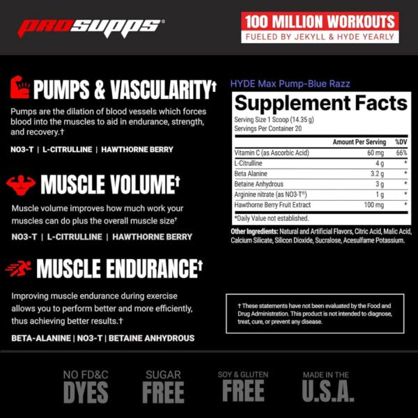 ProSupps Hyde Max Pump 20 Serves
