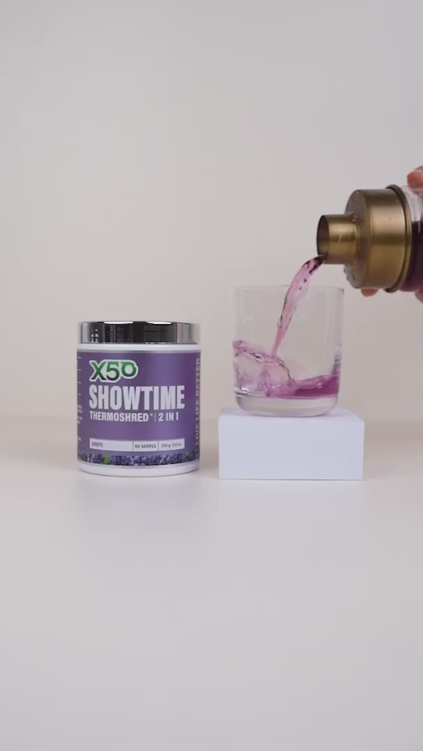 Rainbow Gummy Thermoshred by X50Lifestyle serving suggestion in shaker