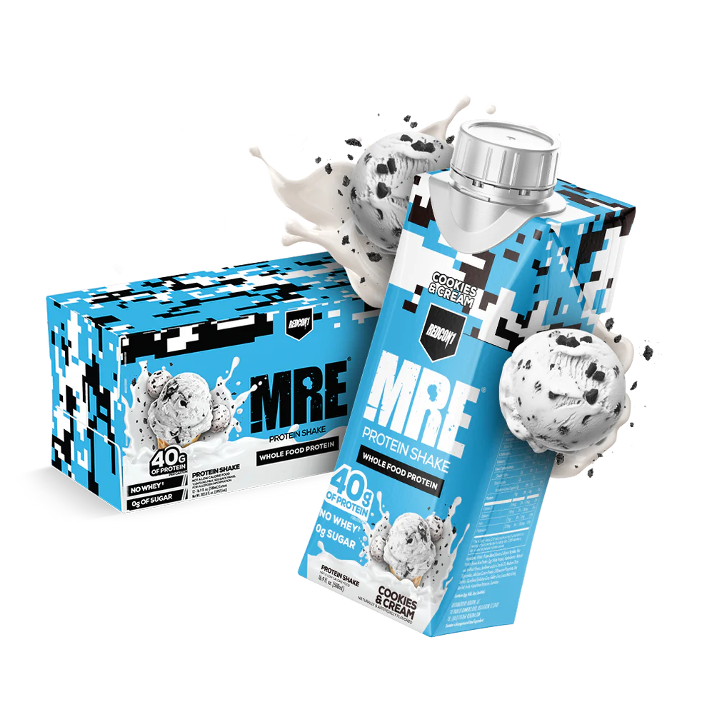 Redcon1 MRE Protein Shake poured in glass