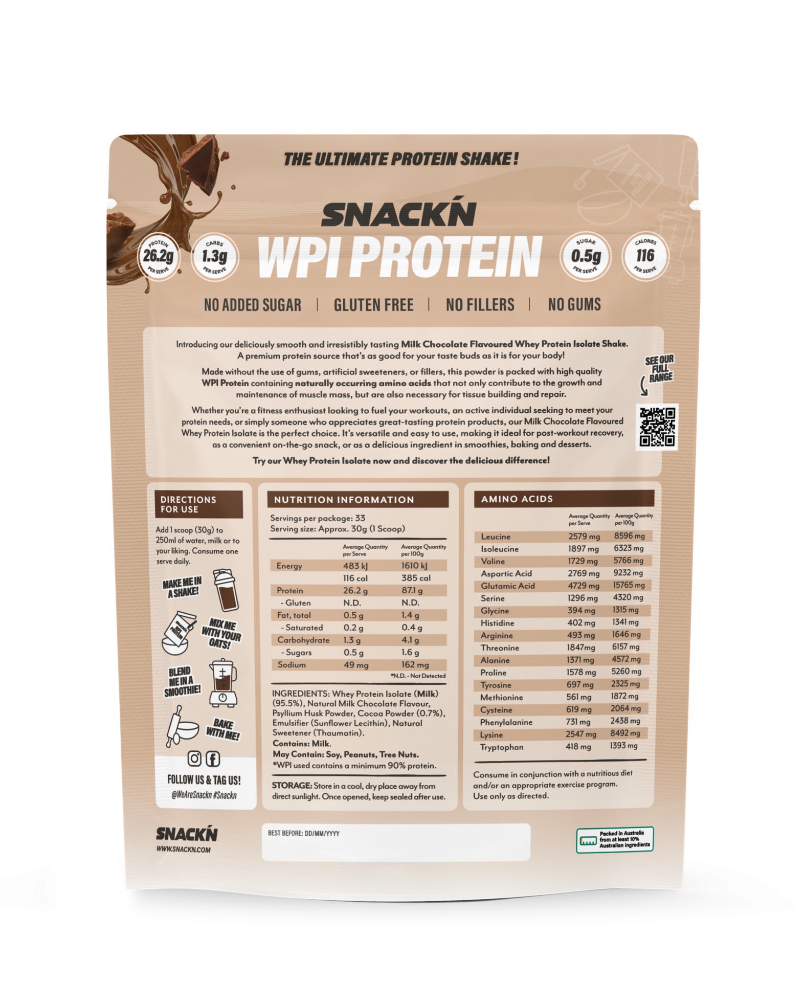 SnackN WPI Protein 1kg