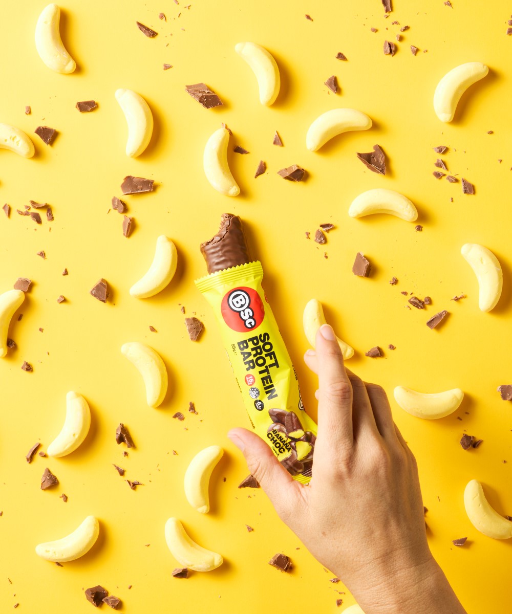 BSc Soft Protein Bar Banana Choc 55g 12 Pack