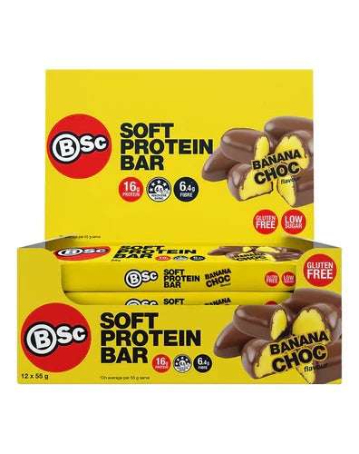 Soft Protein Bar by BSc Supplements next to shaker