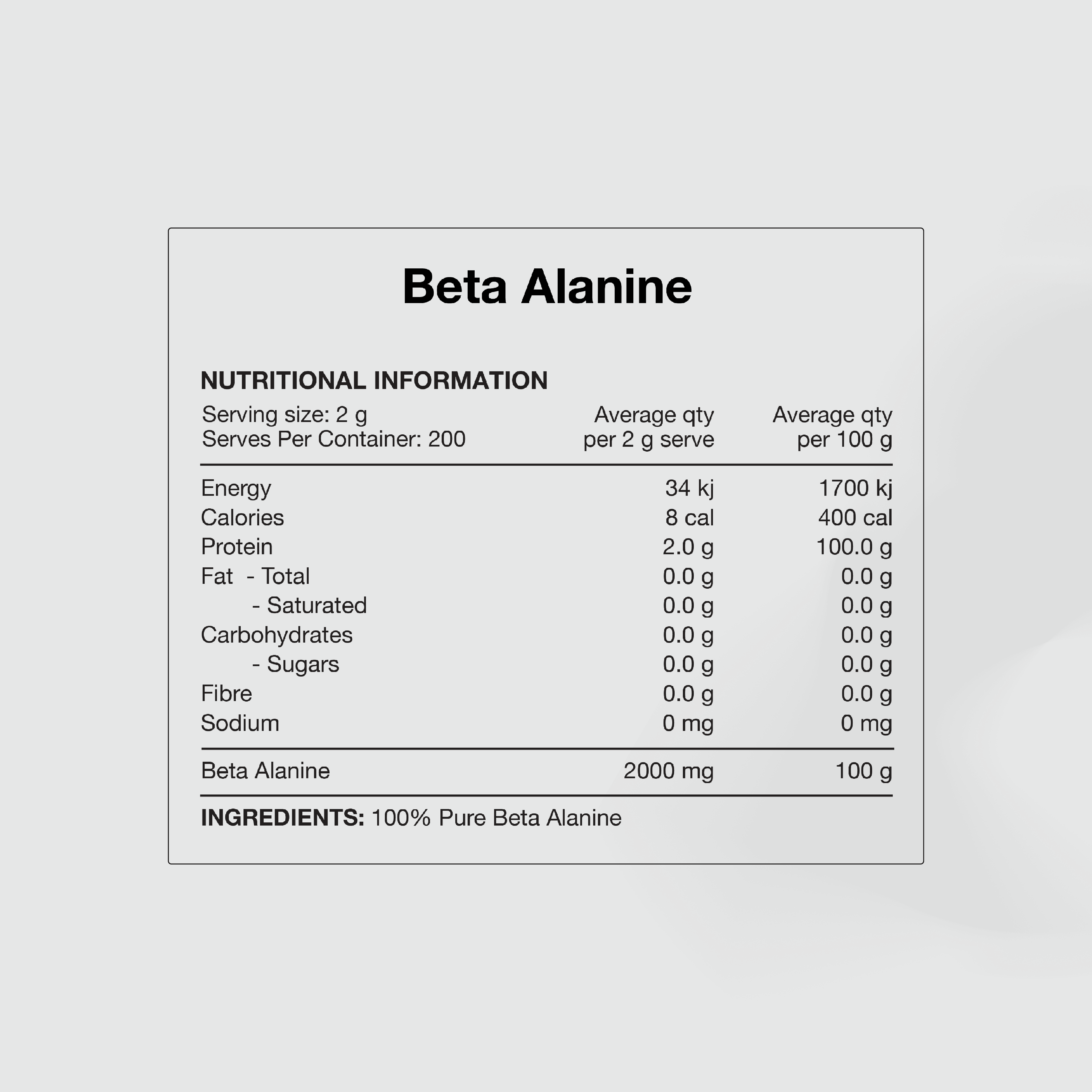 Switch Beta Alanine Performance packaging