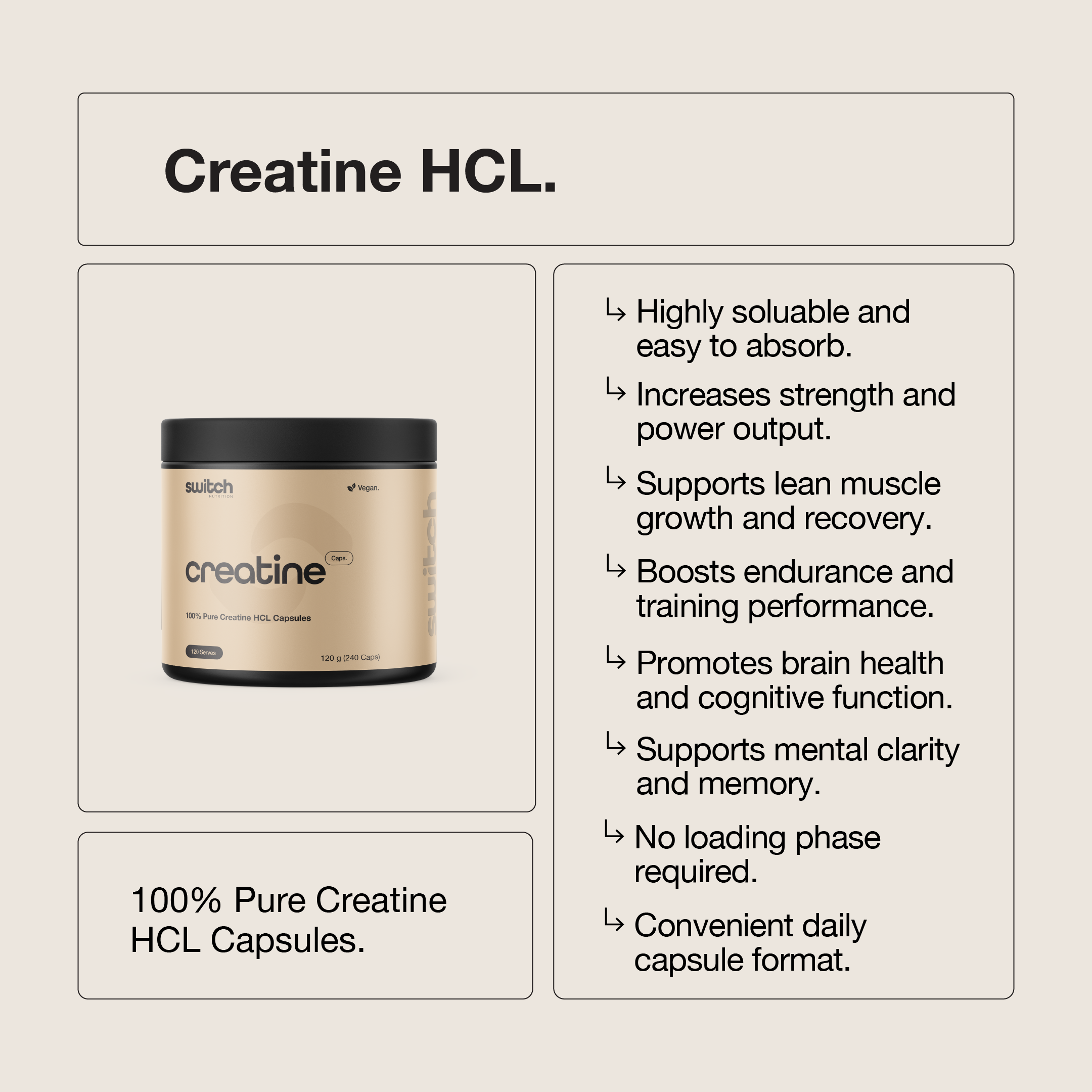 Switch Nutrition Creatine HCL close-up