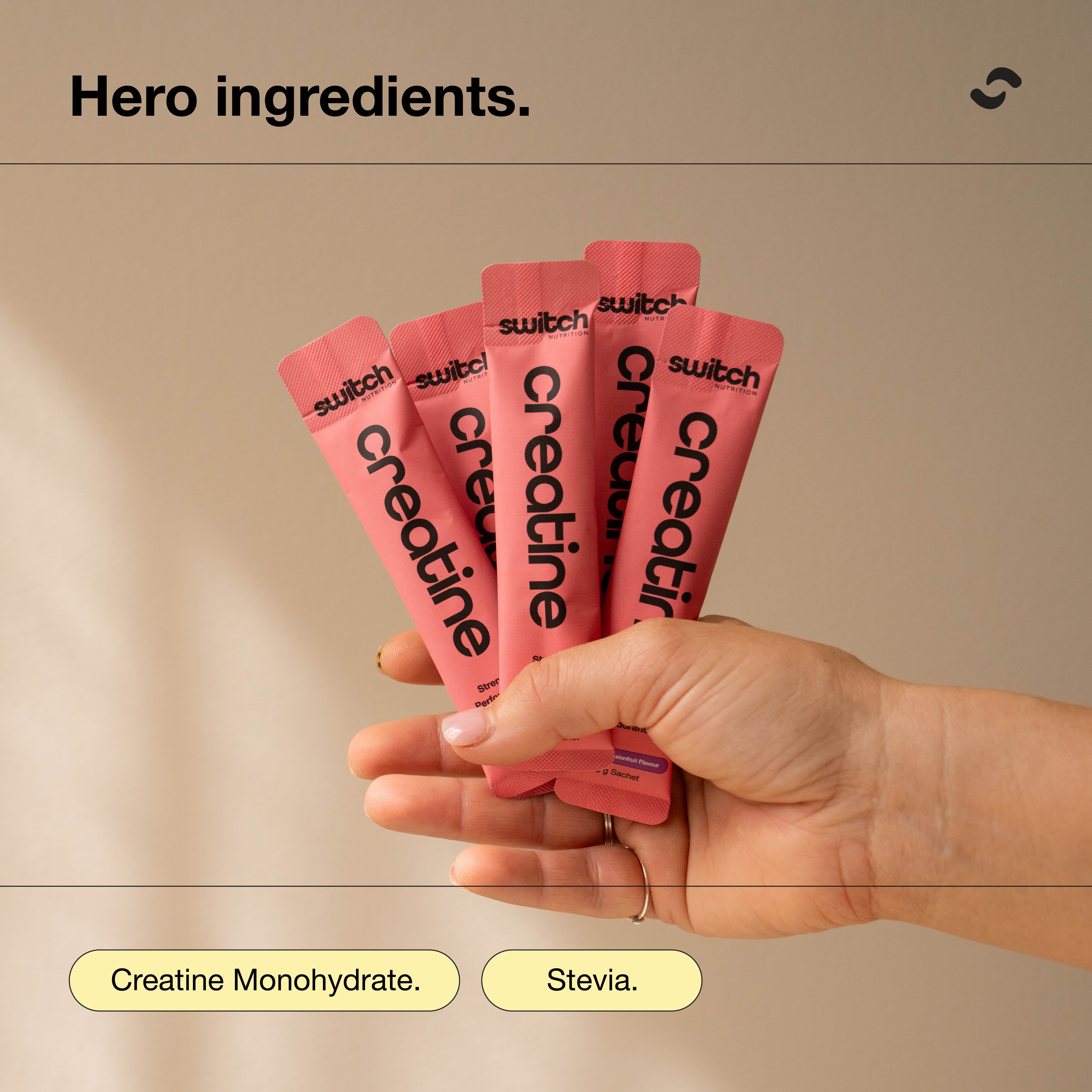 Switch Nutrition Flavoured Creatine Sachets close-up