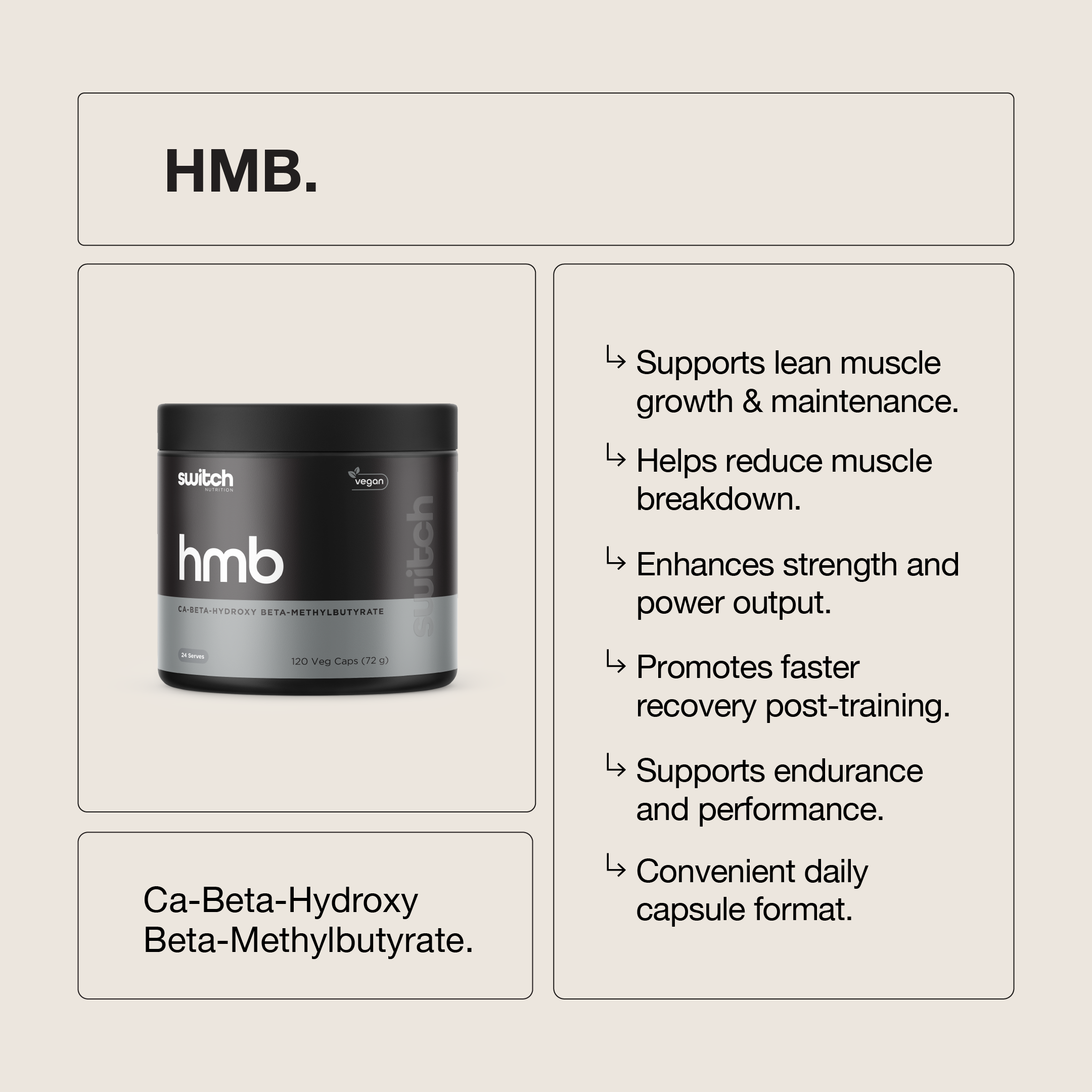 Switch Nutrition HMB close-up