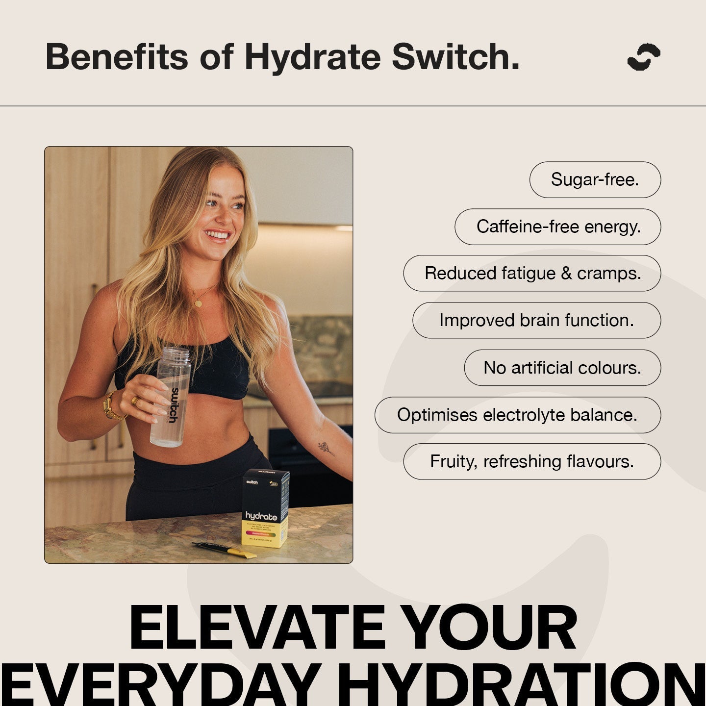 Switch SwitHydrate Electrolyte Drink label