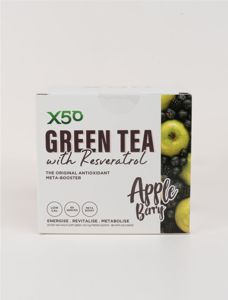 X50Lifestyle Apple Berry Green Tea flavour highlight image
