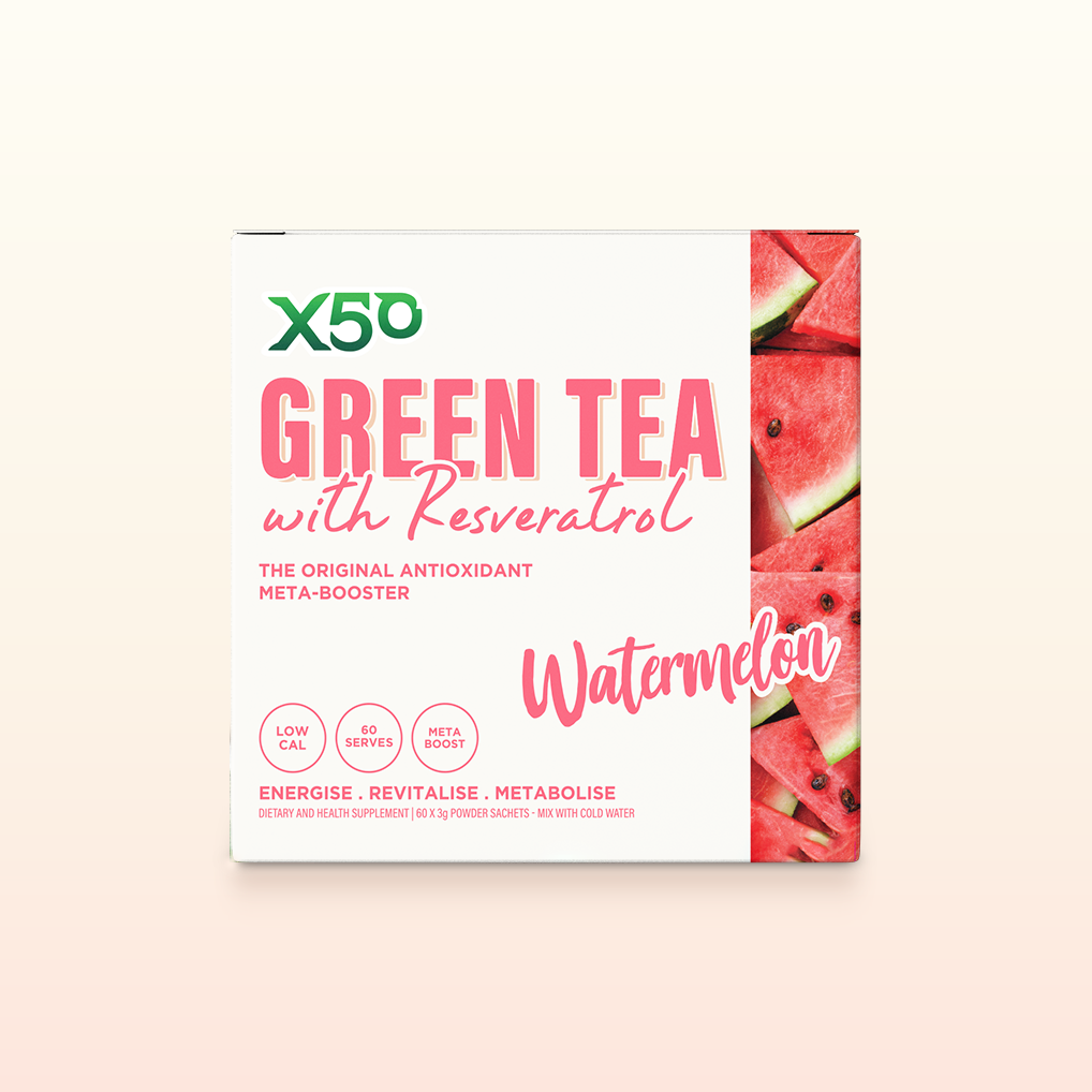 X50Lifestyle Cranberry Green Tea close-up of powder