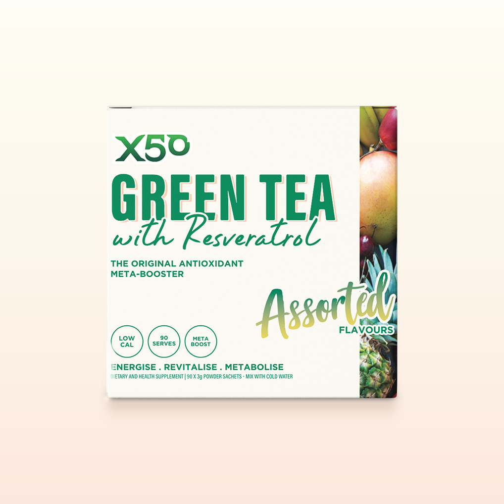 X50Lifestyle Green Tea Assorted Pack lifestyle refreshment shot