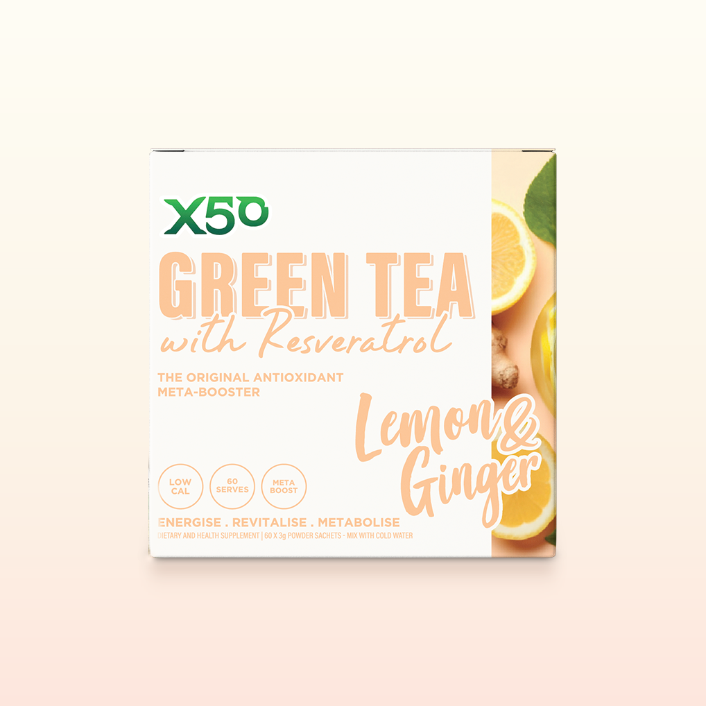 X50Lifestyle Lemon & Ginger Green Tea lifestyle gym refreshment image