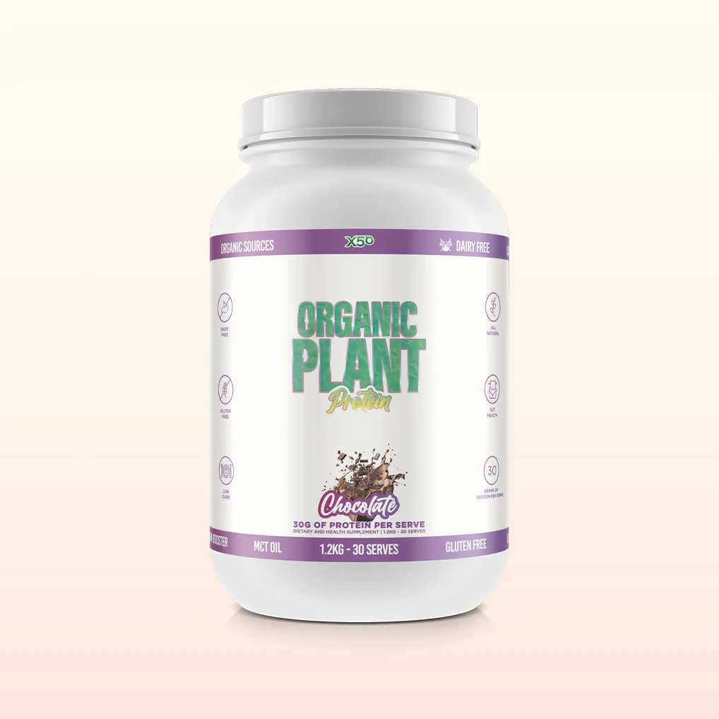 X 50 LIFESTYLE Chocolate Plant Protein packaging image
