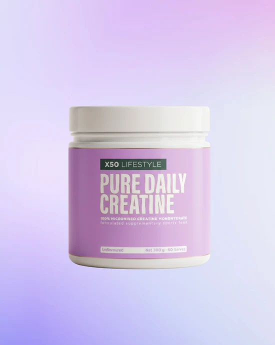 X 50 LIFESTYLE Creatine supplement packaging image