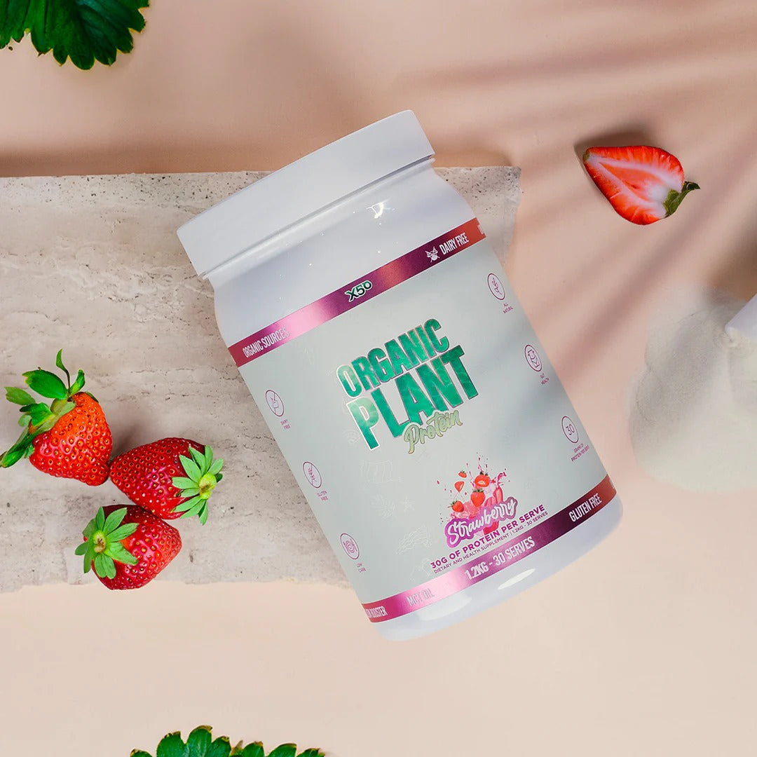 X 50 LIFESTYLE Strawberry Plant Protein label detail