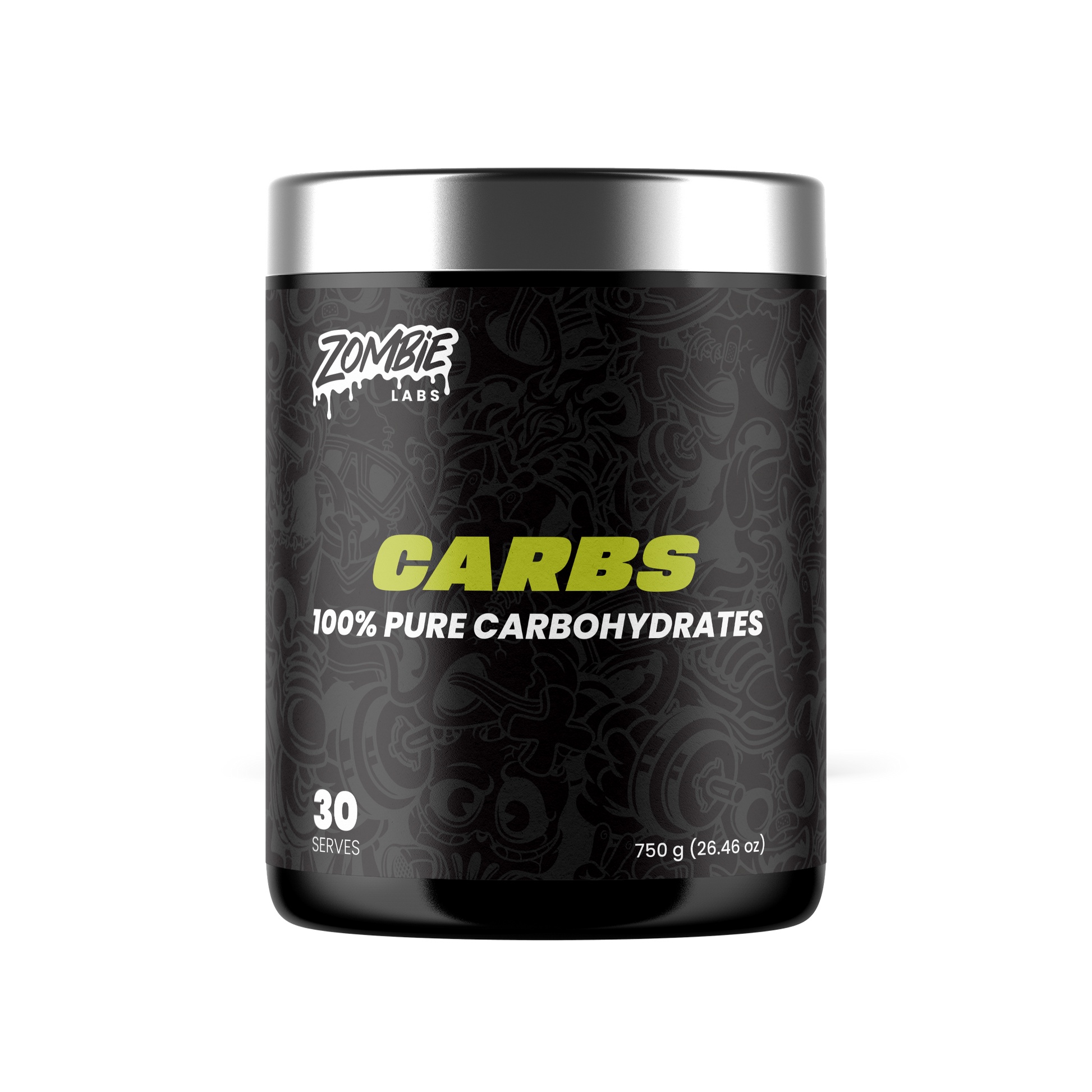 ZOMBIE CARBS Supplement Front Packaging