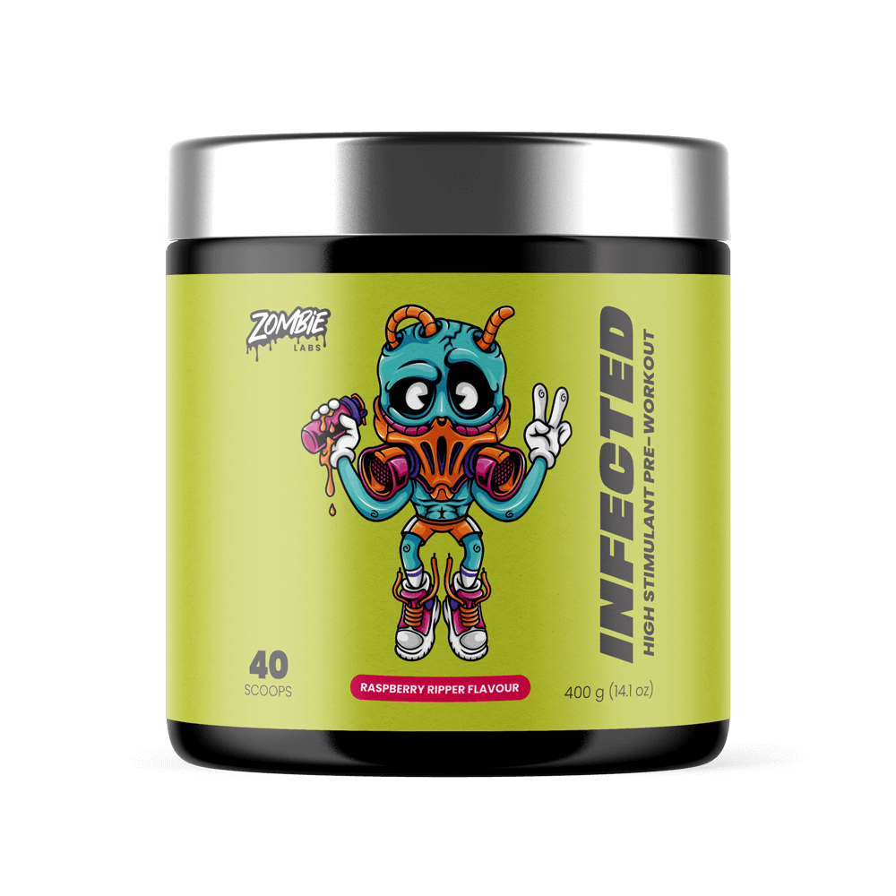 ZOMBIE INFECTED high stim pre-workout tub close-up