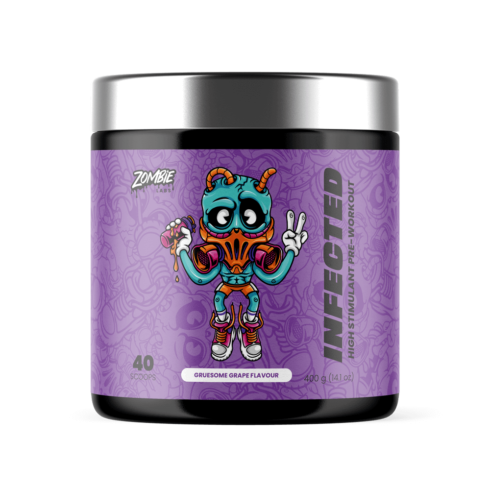 ZOMBIE INFECTED pre-workout supplement packaging
