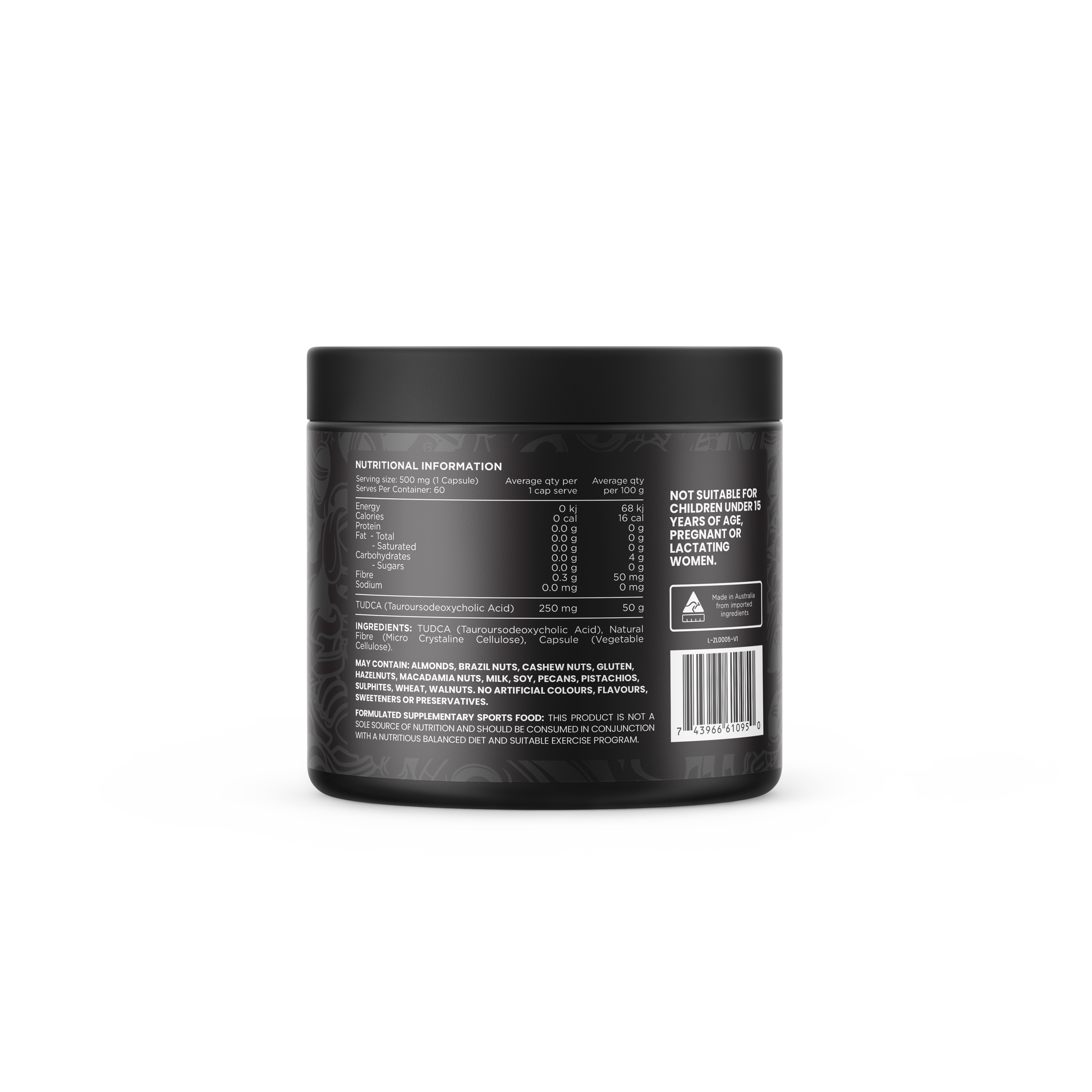 ZOMBIE TUDCA Liver Support capsules close-up