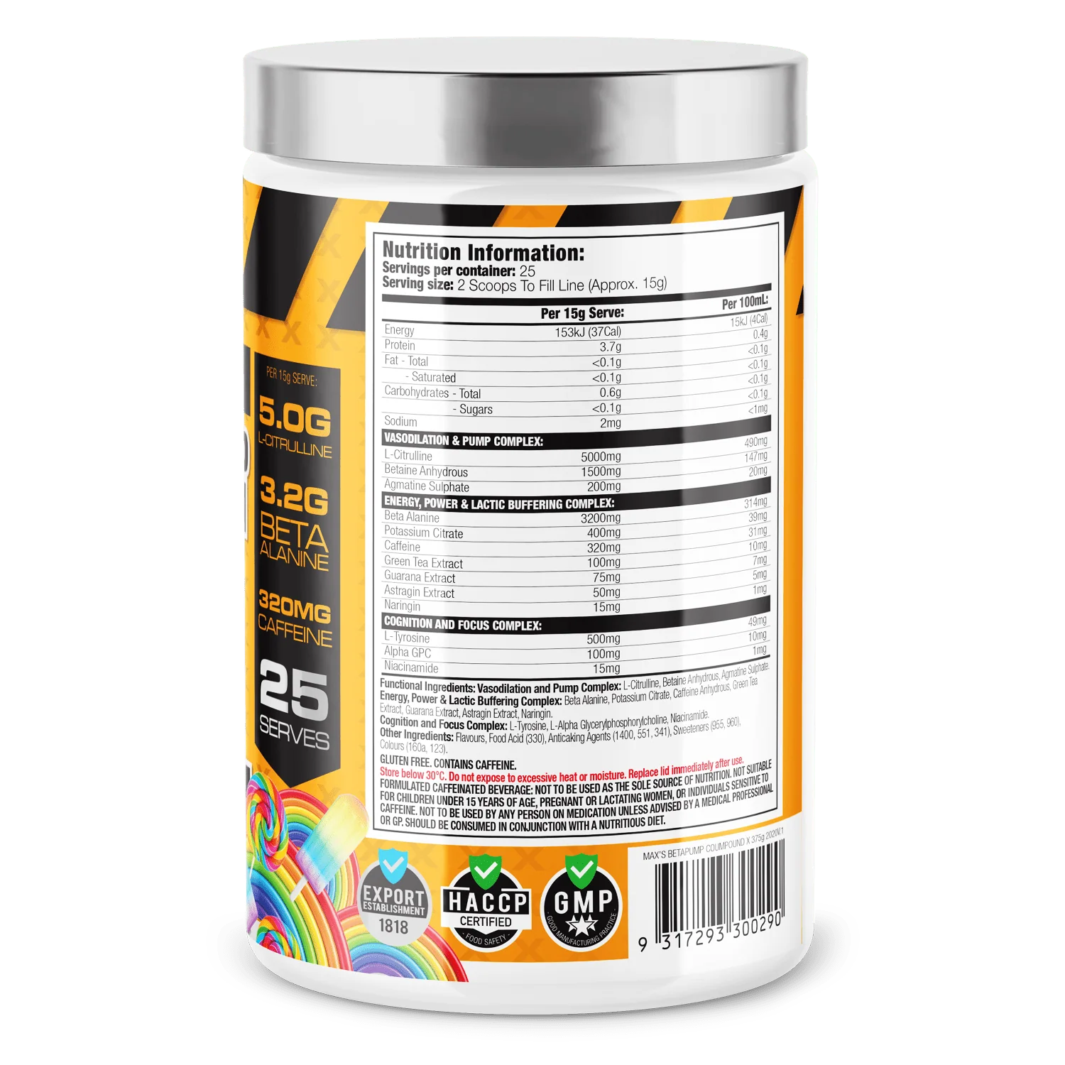 Max's BetaPump Compound X 375g