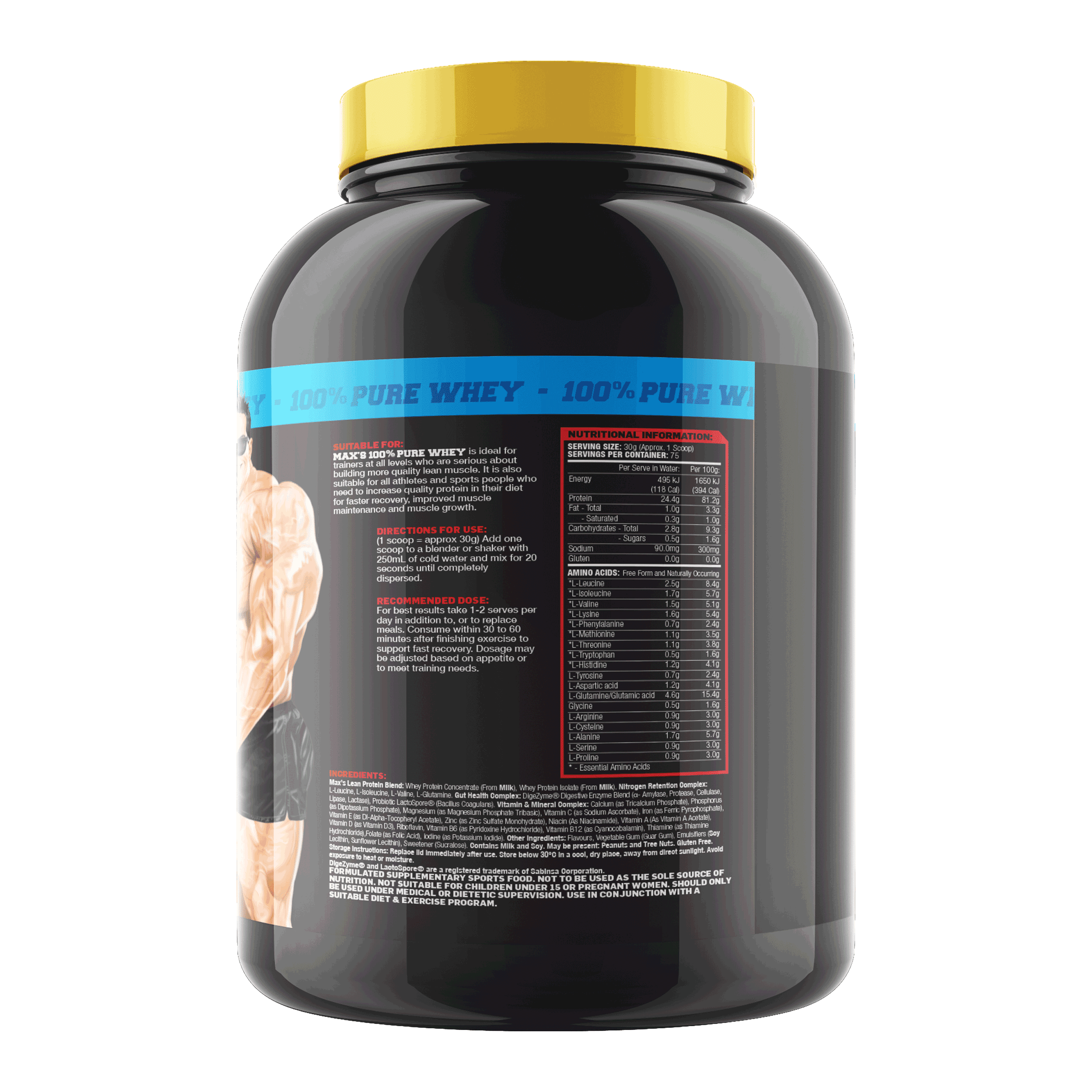 MAX’S 100% Whey Protein — 2.27 Kg