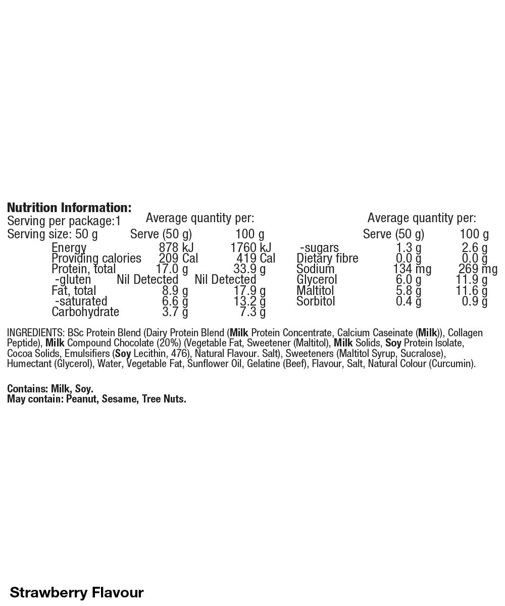 BSc High Protein Mellow Bar 50g