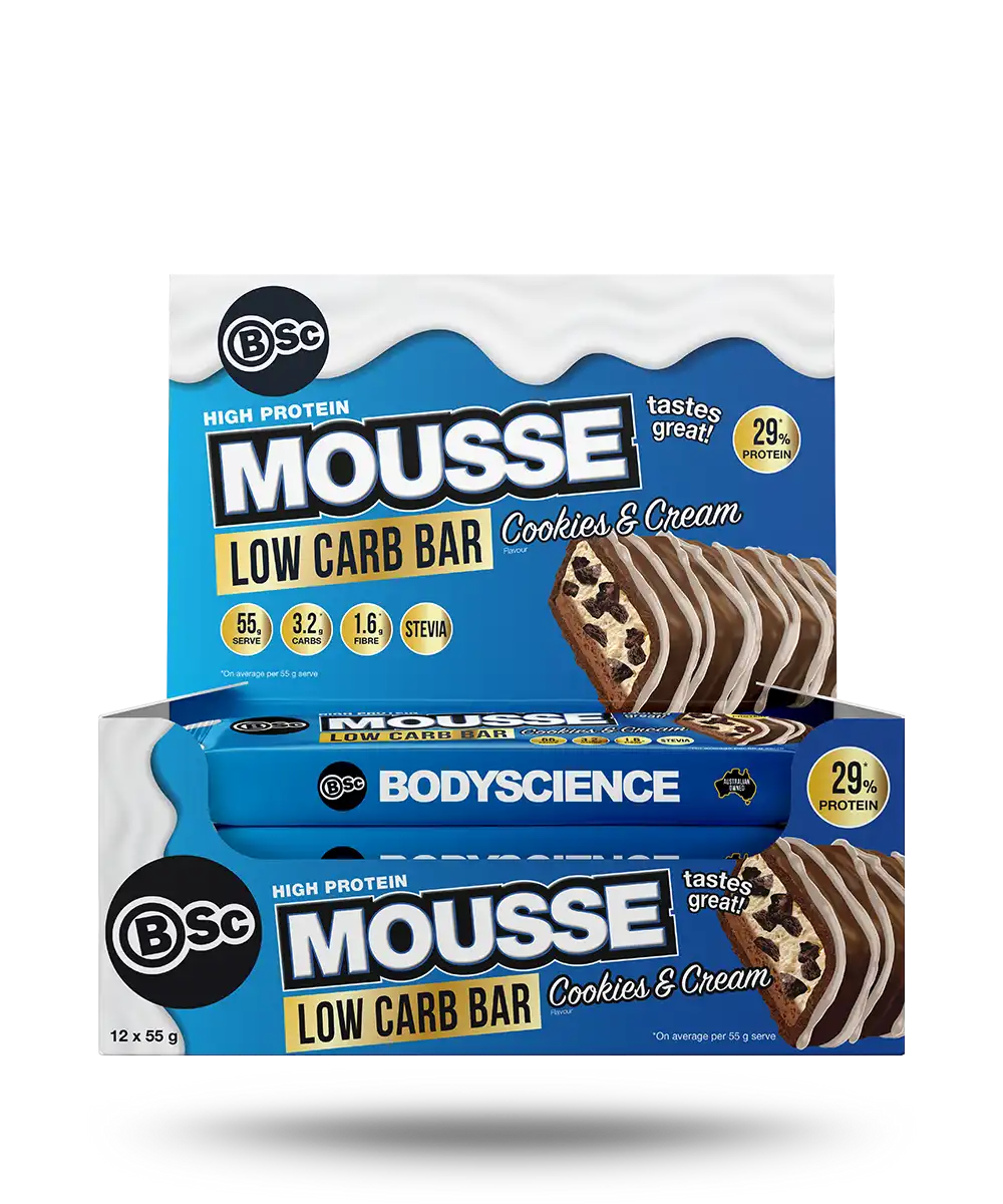 BSc Low Carb Mousse Protein Bar 55g 12 Pack